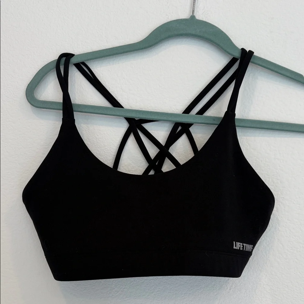 Lorna Jane Black Strappy Sports Bra lifetime - Picture 1 of 6